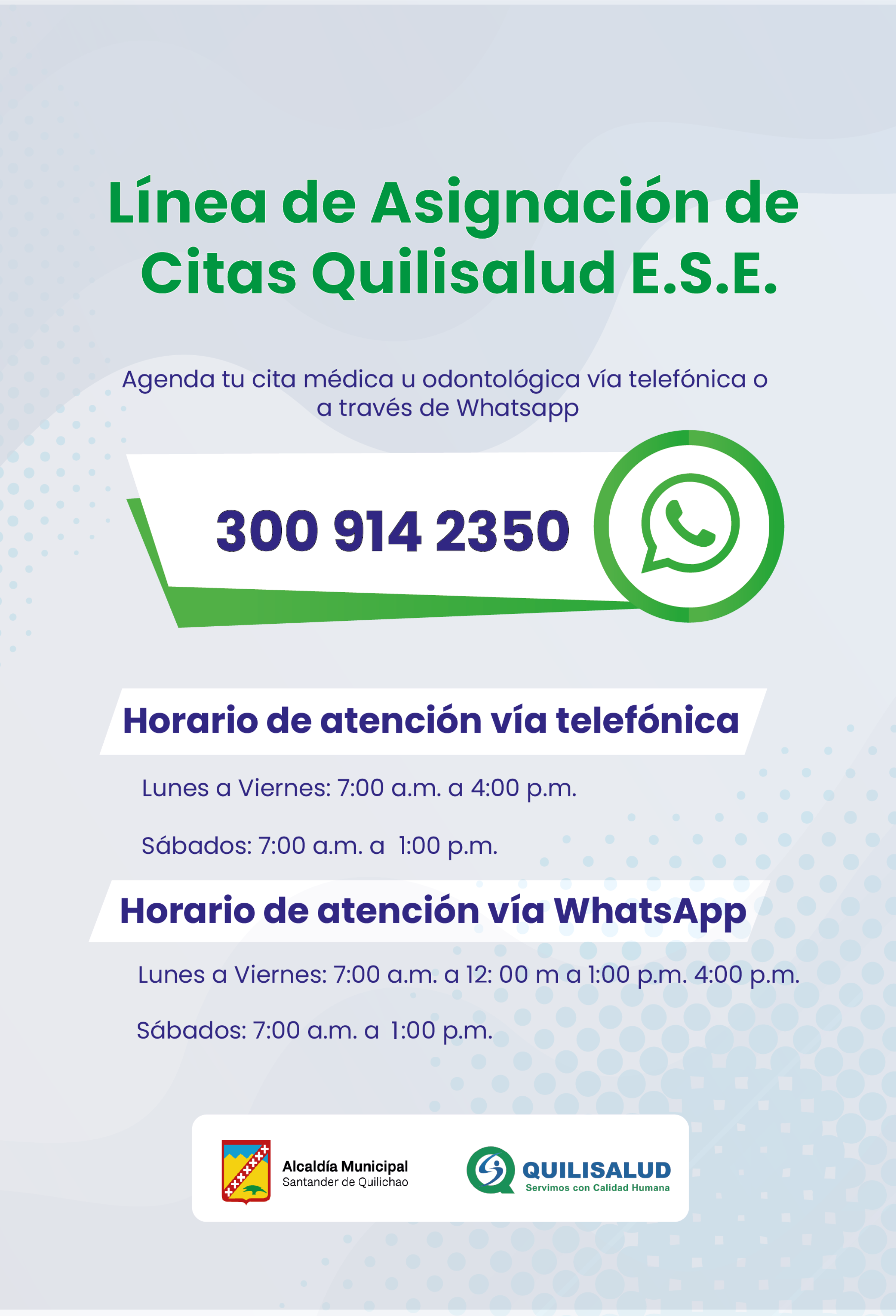 Canales de atencion quilisalud